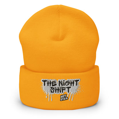 The Night Shift-Embroidered Cuffed Beanie The Night Shift Performance Street Gear by The Night Shift Automotive Apparel
