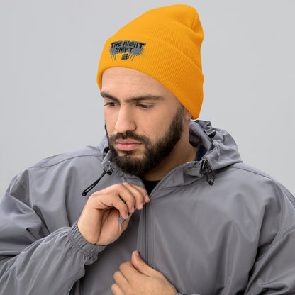 The Night Shift-Embroidered Cuffed Beanie The Night Shift Performance Street Gear by The Night Shift Automotive Apparel