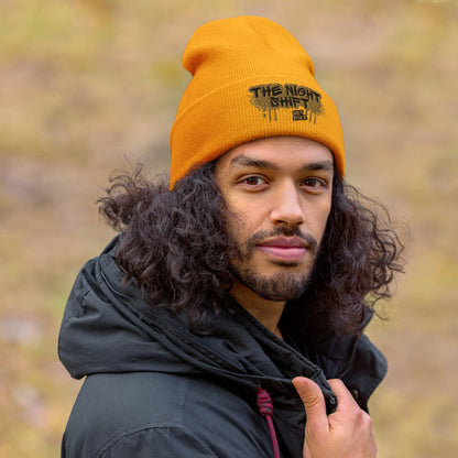 The Night Shift-Embroidered Cuffed Beanie The Night Shift Performance Street Gear by The Night Shift Automotive Apparel