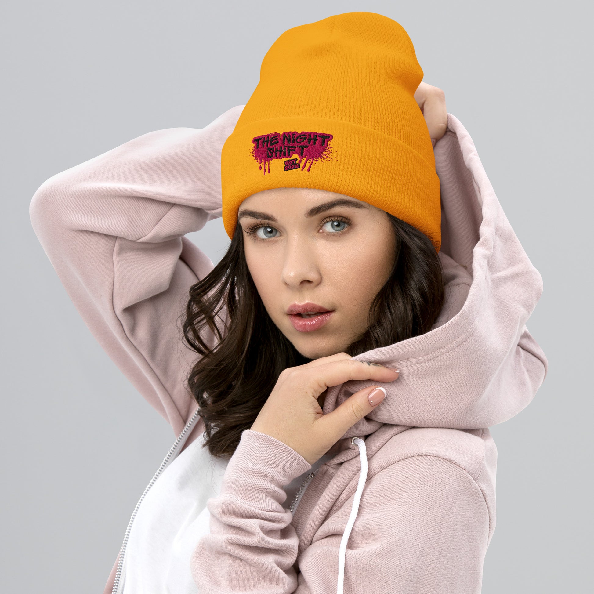 The Night Shift-Embroidered Cuffed Beanie The Night Shift Performance Street Gear by The Night Shift Automotive Apparel