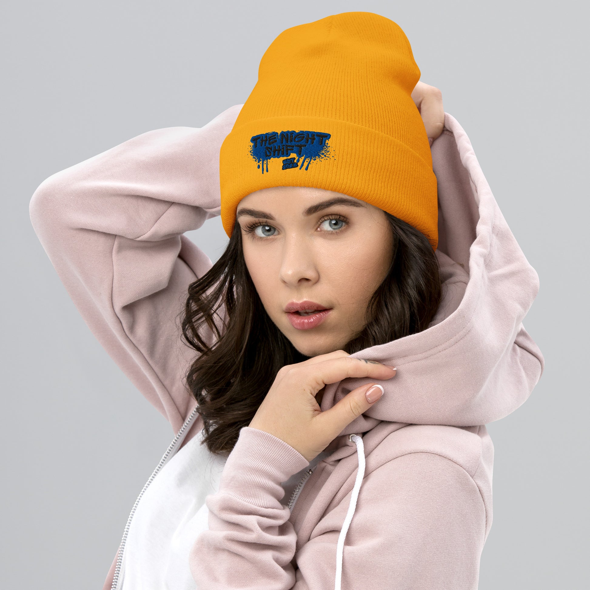 The Night Shift-Embroidered Cuffed Beanie The Night Shift Performance Street Gear by The Night Shift Automotive Apparel