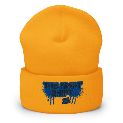 The Night Shift-Embroidered Cuffed Beanie The Night Shift Performance Street Gear by The Night Shift Automotive Apparel