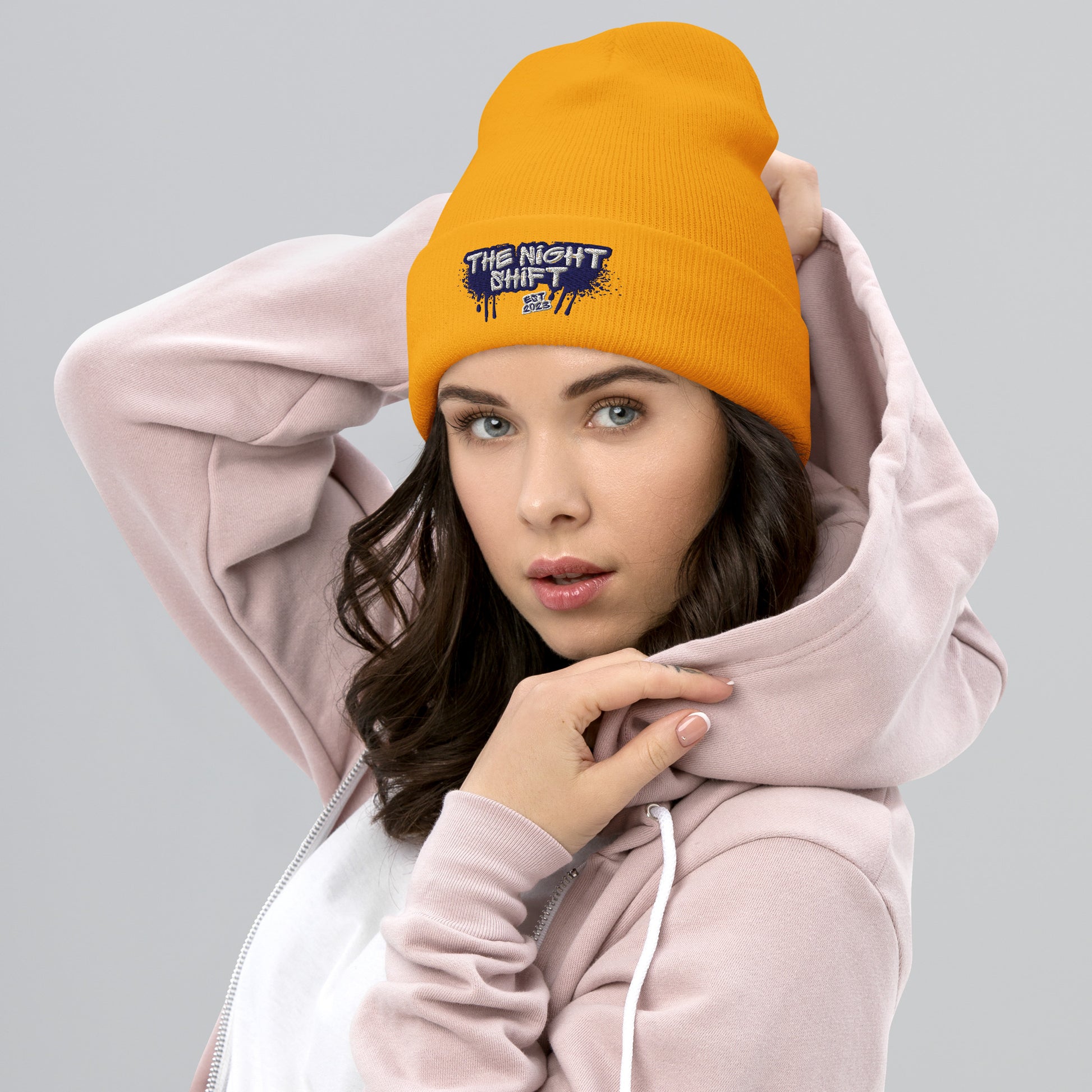 The Night Shift-Embroidered Cuffed Beanie The Night Shift Performance Street Gear by The Night Shift Automotive Apparel