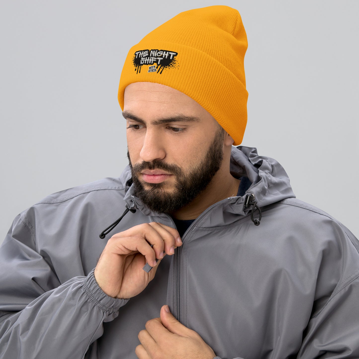 The Night Shift-Embroidered Cuffed Beanie The Night Shift Performance Street Gear by The Night Shift Automotive Apparel