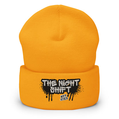 The Night Shift-Embroidered Cuffed Beanie The Night Shift Performance Street Gear by The Night Shift Automotive Apparel