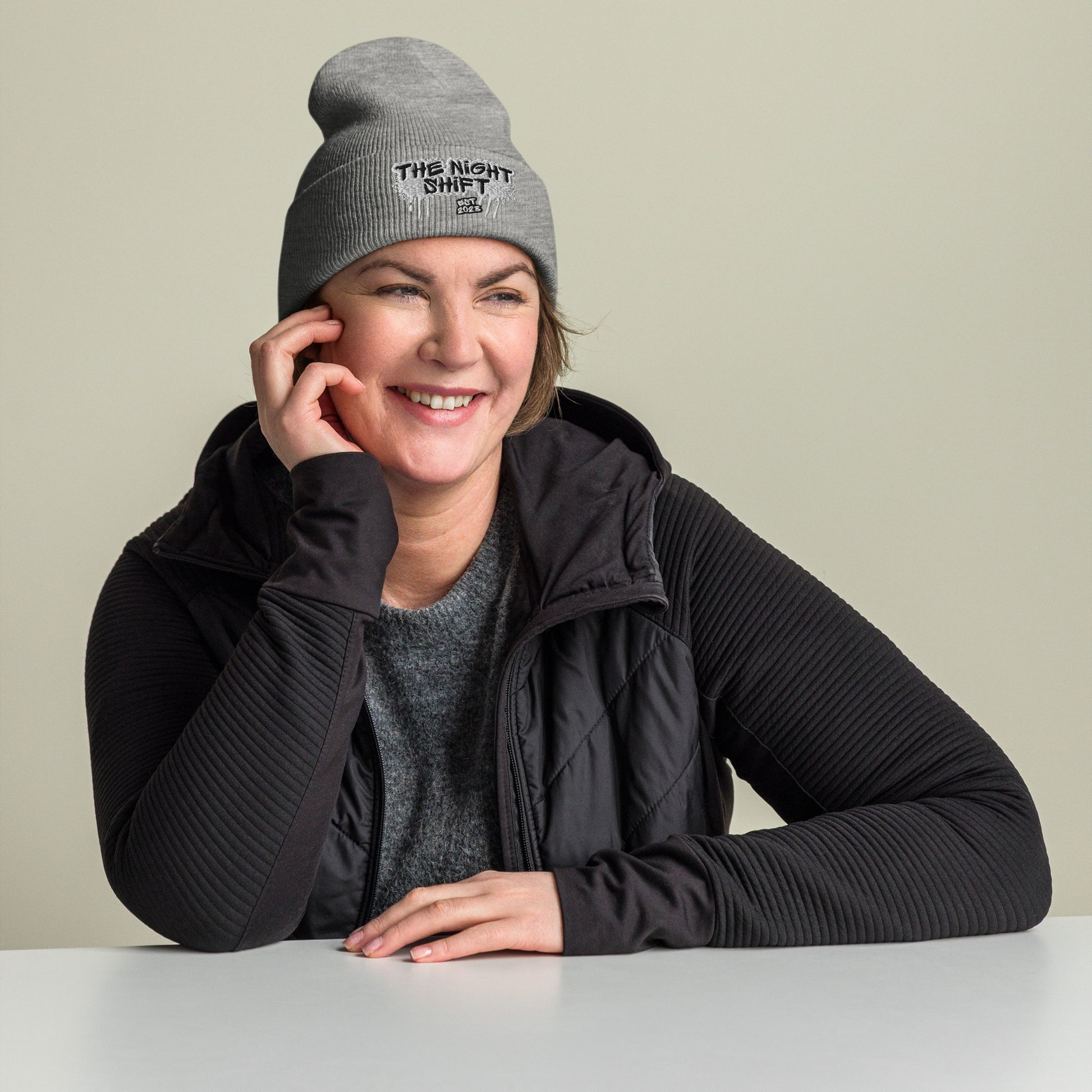The Night Shift-Embroidered Cuffed Beanie The Night Shift Performance Street Gear by The Night Shift Automotive Apparel