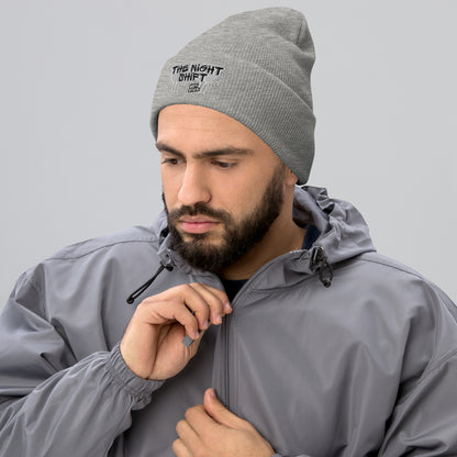 The Night Shift-Embroidered Cuffed Beanie The Night Shift Performance Street Gear by The Night Shift Automotive Apparel
