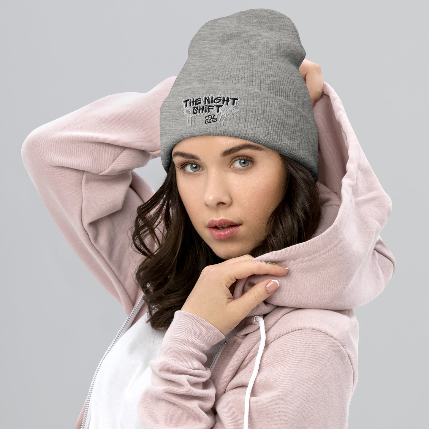 The Night Shift-Embroidered Cuffed Beanie The Night Shift Performance Street Gear by The Night Shift Automotive Apparel