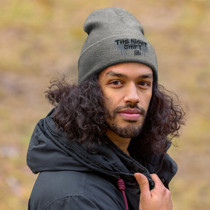 The Night Shift-Embroidered Cuffed Beanie The Night Shift Performance Street Gear by The Night Shift Automotive Apparel
