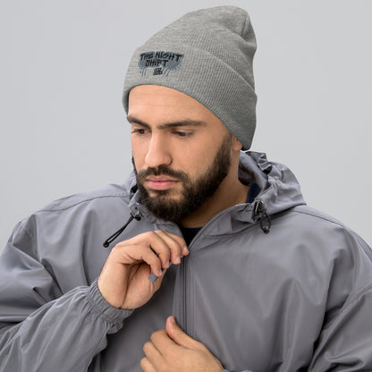 The Night Shift-Embroidered Cuffed Beanie The Night Shift Performance Street Gear by The Night Shift Automotive Apparel
