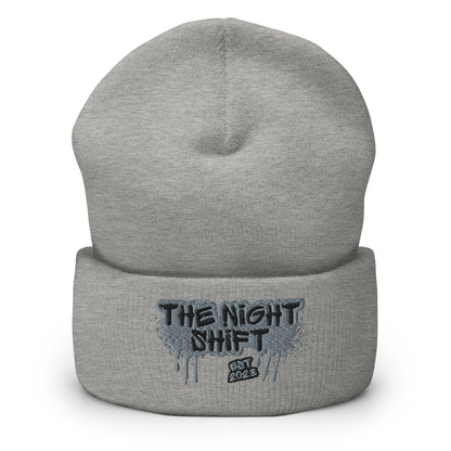 The Night Shift-Embroidered Cuffed Beanie The Night Shift Performance Street Gear by The Night Shift Automotive Apparel