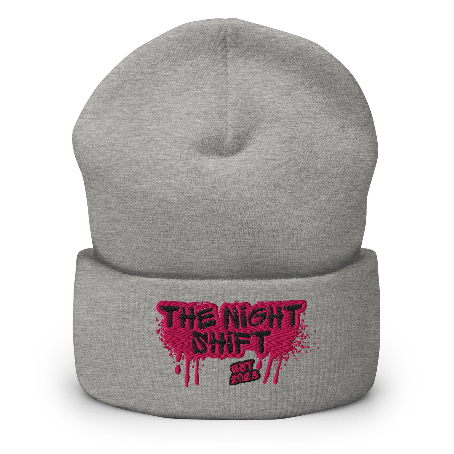The Night Shift-Embroidered Cuffed Beanie The Night Shift Performance Street Gear by The Night Shift Automotive Apparel