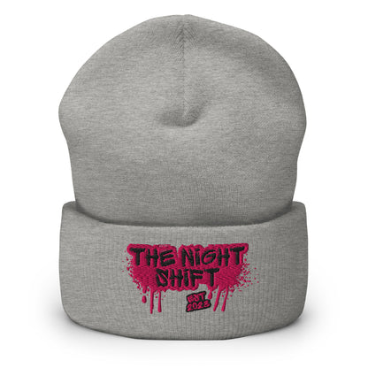 The Night Shift-Embroidered Cuffed Beanie The Night Shift Performance Street Gear by The Night Shift Automotive Apparel