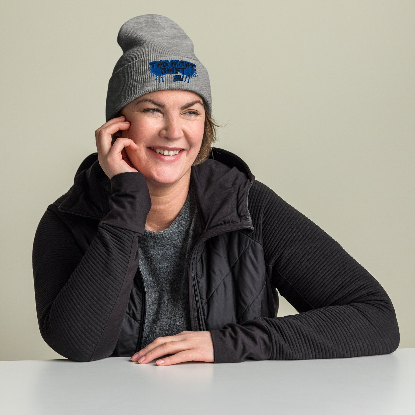 The Night Shift-Embroidered Cuffed Beanie The Night Shift Performance Street Gear by The Night Shift Automotive Apparel