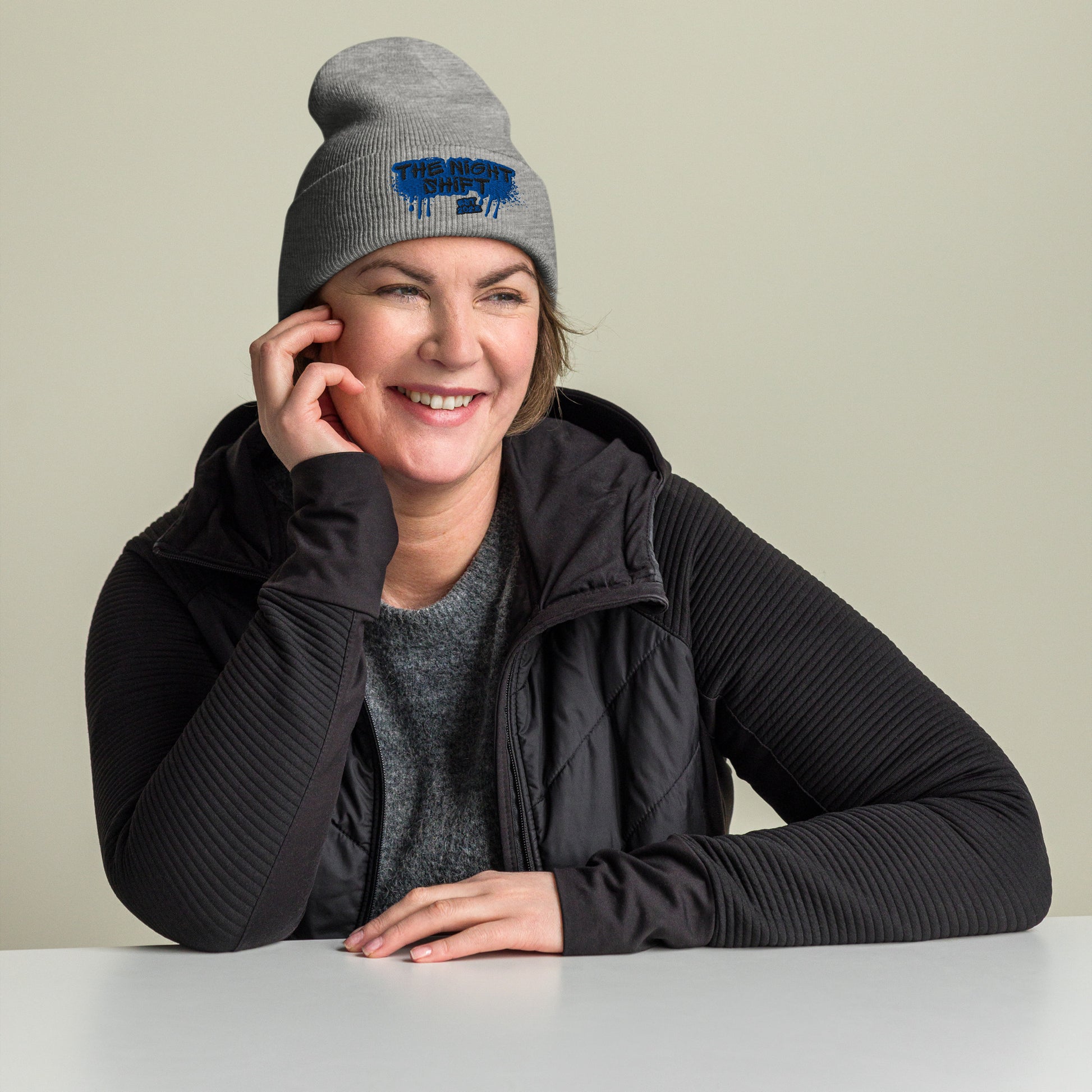The Night Shift-Embroidered Cuffed Beanie The Night Shift Performance Street Gear by The Night Shift Automotive Apparel