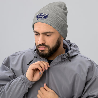 The Night Shift-Embroidered Cuffed Beanie The Night Shift Performance Street Gear by The Night Shift Automotive Apparel