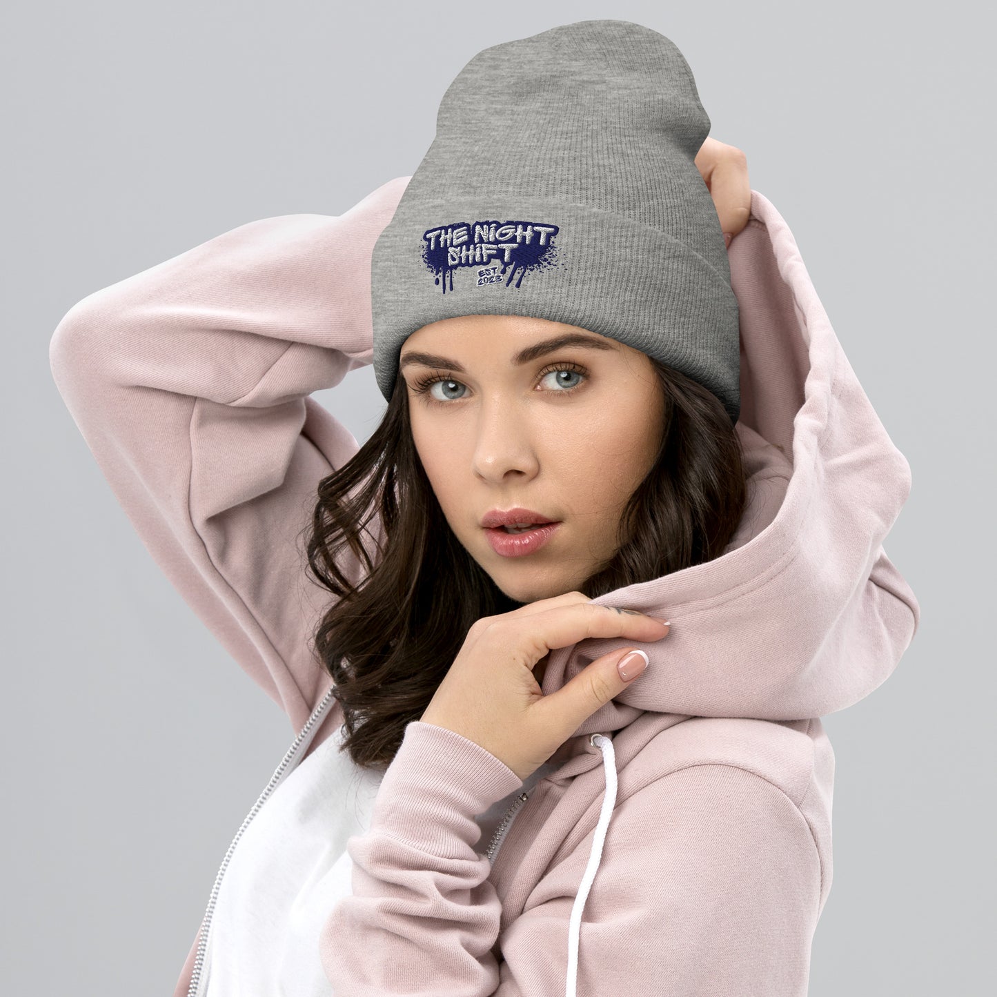 The Night Shift-Embroidered Cuffed Beanie The Night Shift Performance Street Gear by The Night Shift Automotive Apparel