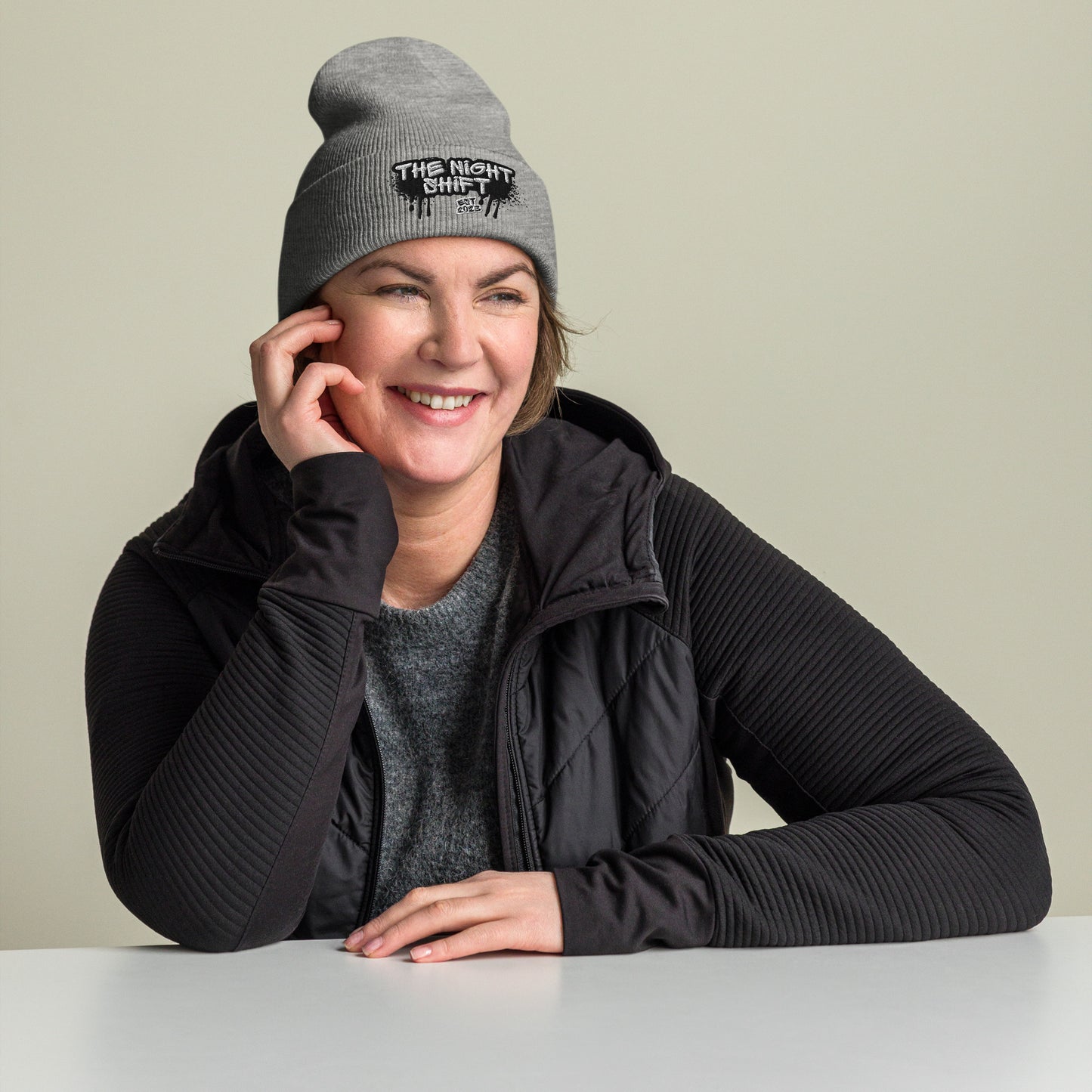 The Night Shift-Embroidered Cuffed Beanie The Night Shift Performance Street Gear by The Night Shift Automotive Apparel