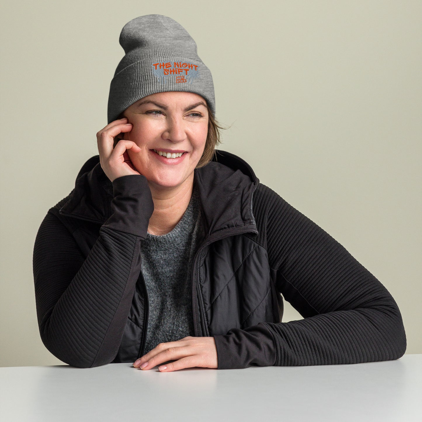 The Night Shift-Embroidered Cuffed Beanie The Night Shift Performance Street Gear by The Night Shift Automotive Apparel