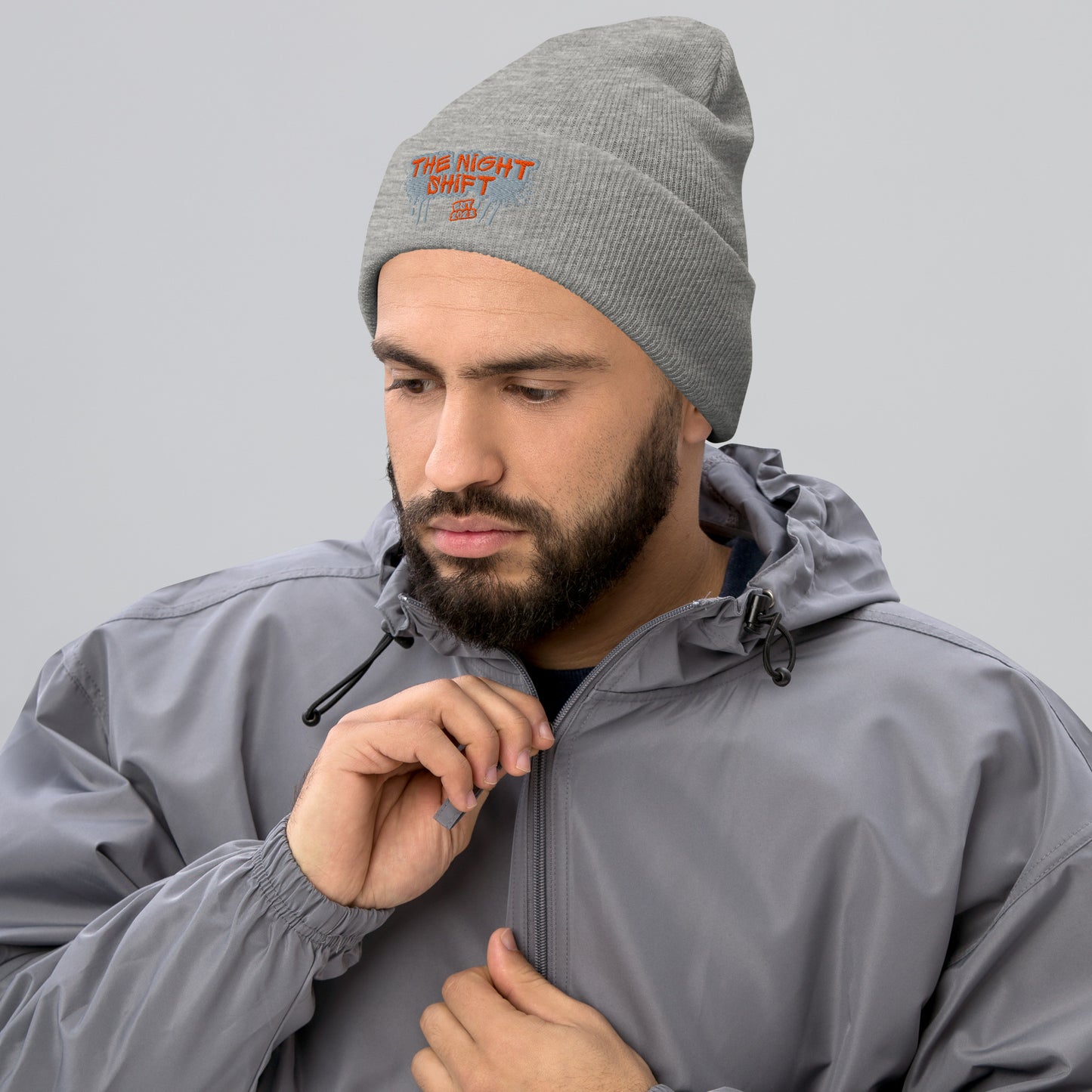 The Night Shift-Embroidered Cuffed Beanie The Night Shift Performance Street Gear by The Night Shift Automotive Apparel