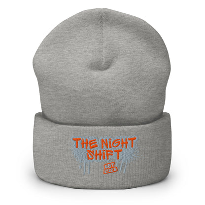 The Night Shift-Embroidered Cuffed Beanie The Night Shift Performance Street Gear by The Night Shift Automotive Apparel