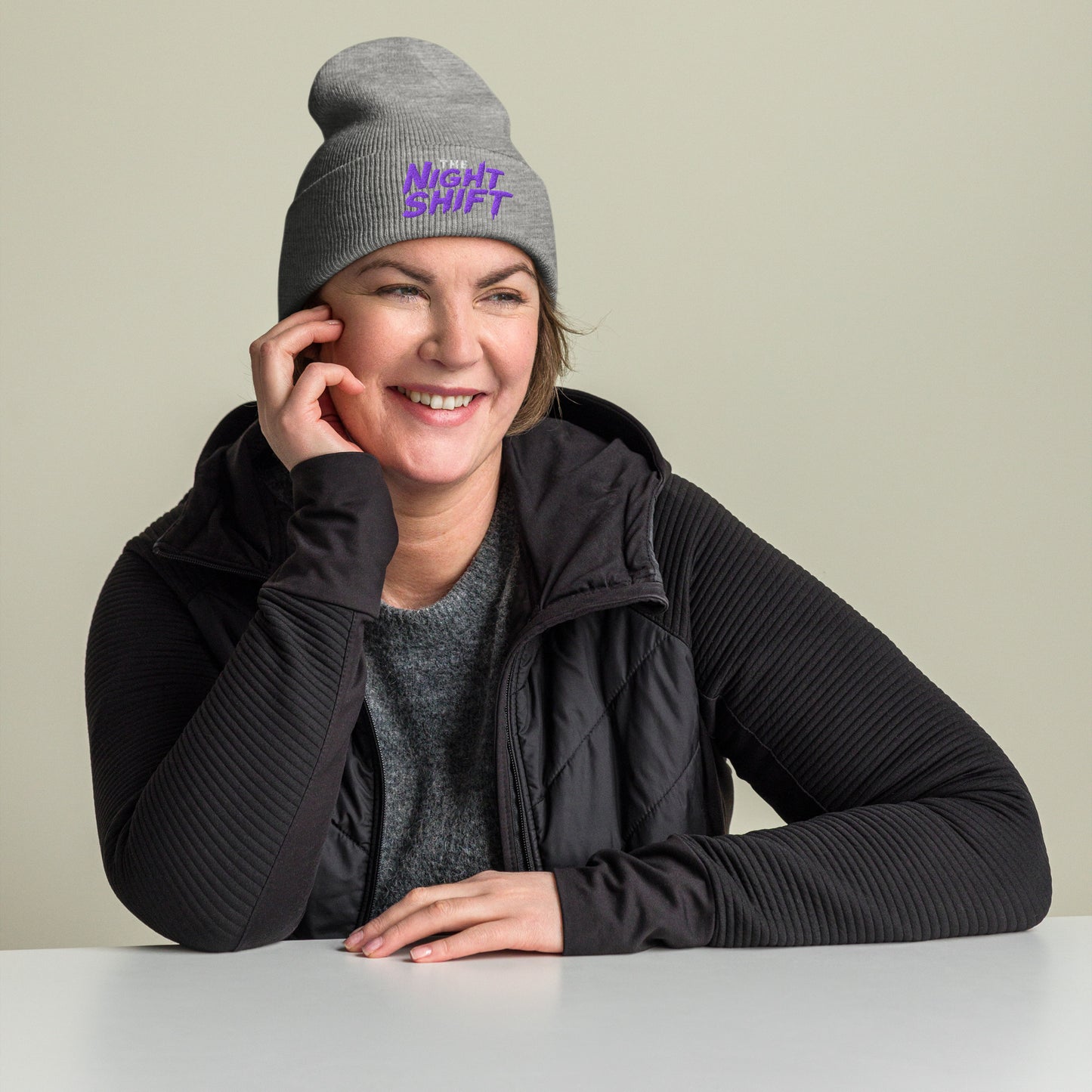 The Night Shift-Embroidered Cuffed Beanie The Night Shift Performance Street Gear by The Night Shift Automotive Apparel