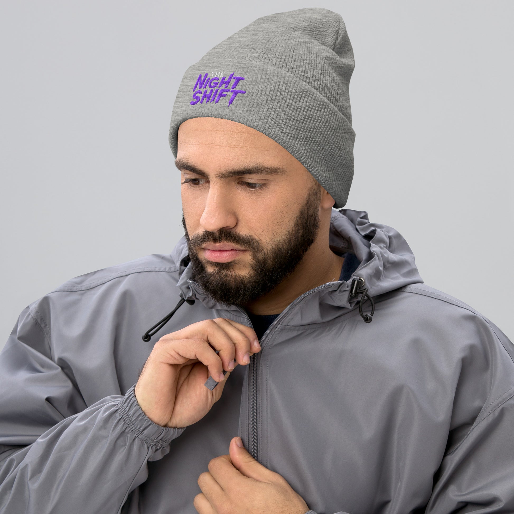 The Night Shift-Embroidered Cuffed Beanie The Night Shift Performance Street Gear by The Night Shift Automotive Apparel
