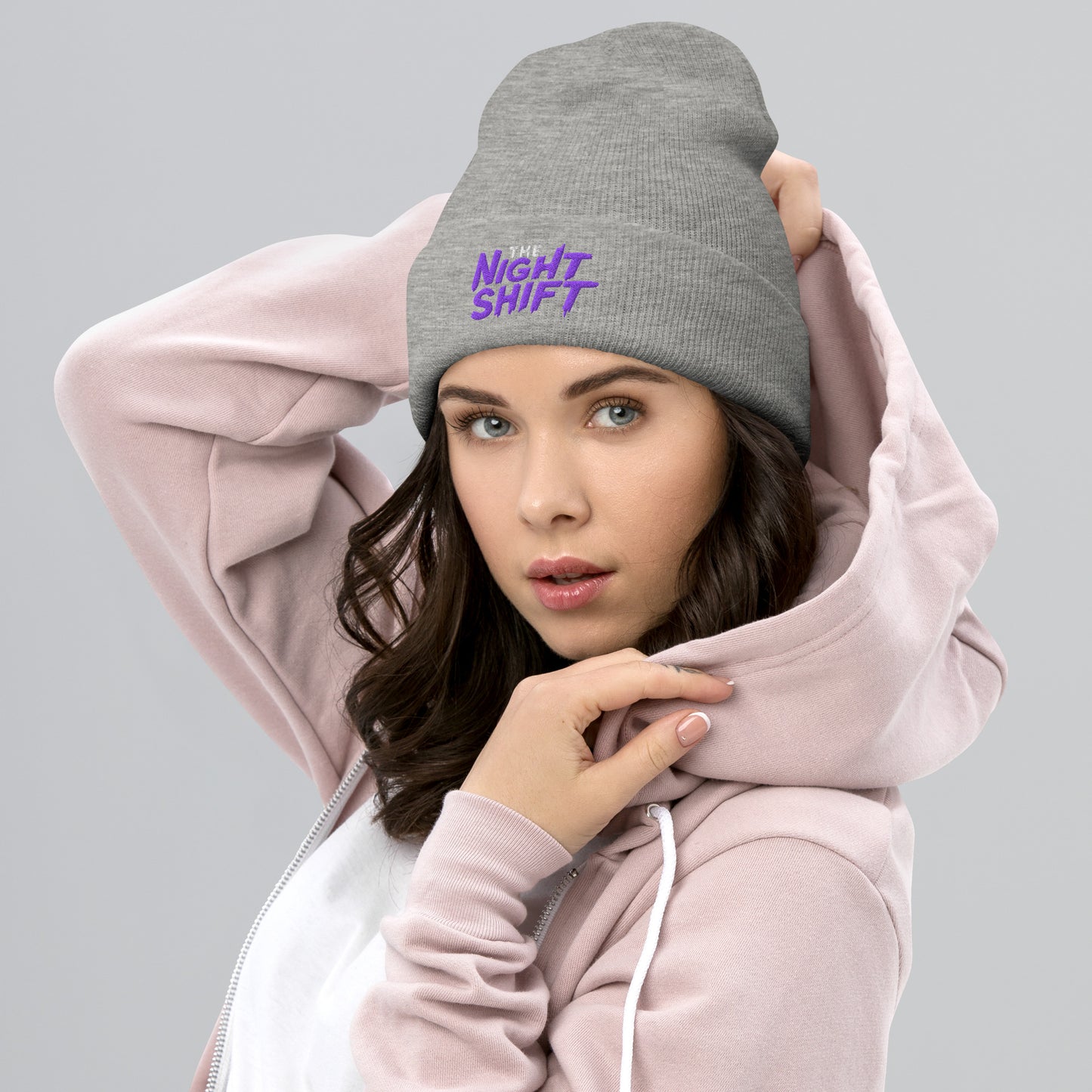 The Night Shift-Embroidered Cuffed Beanie The Night Shift Performance Street Gear by The Night Shift Automotive Apparel