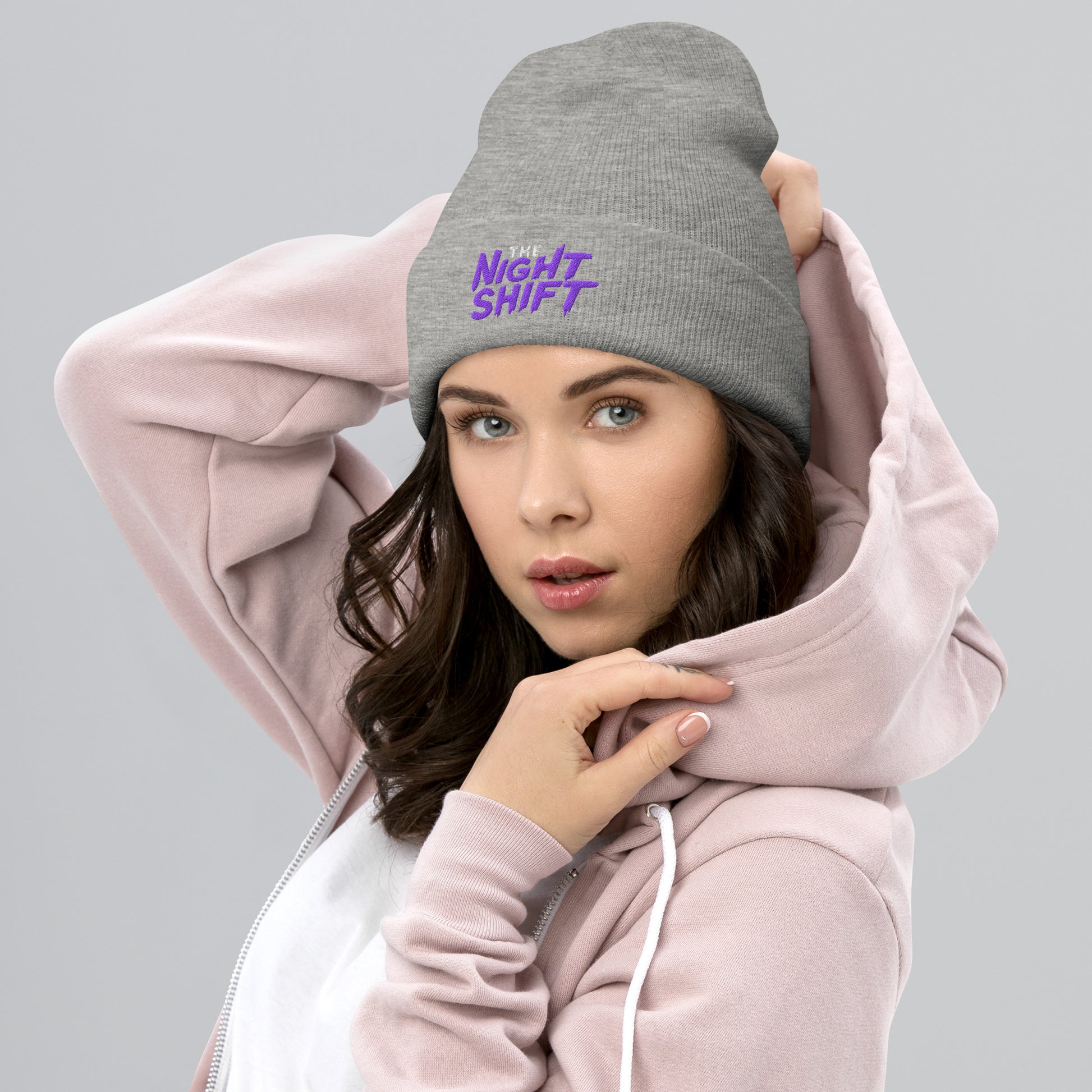 The Night Shift-Embroidered Cuffed Beanie The Night Shift Performance Street Gear by The Night Shift Automotive Apparel