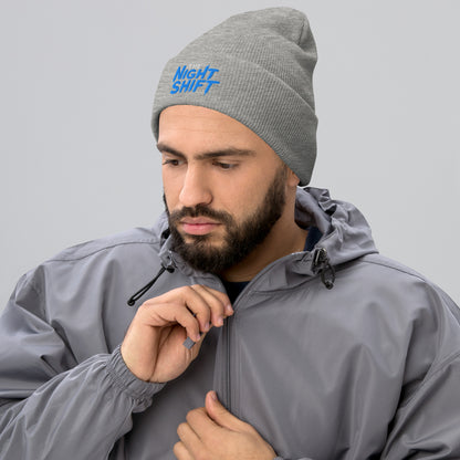 The Night Shift-Embroidered Cuffed Beanie The Night Shift Performance Street Gear by The Night Shift Automotive Apparel