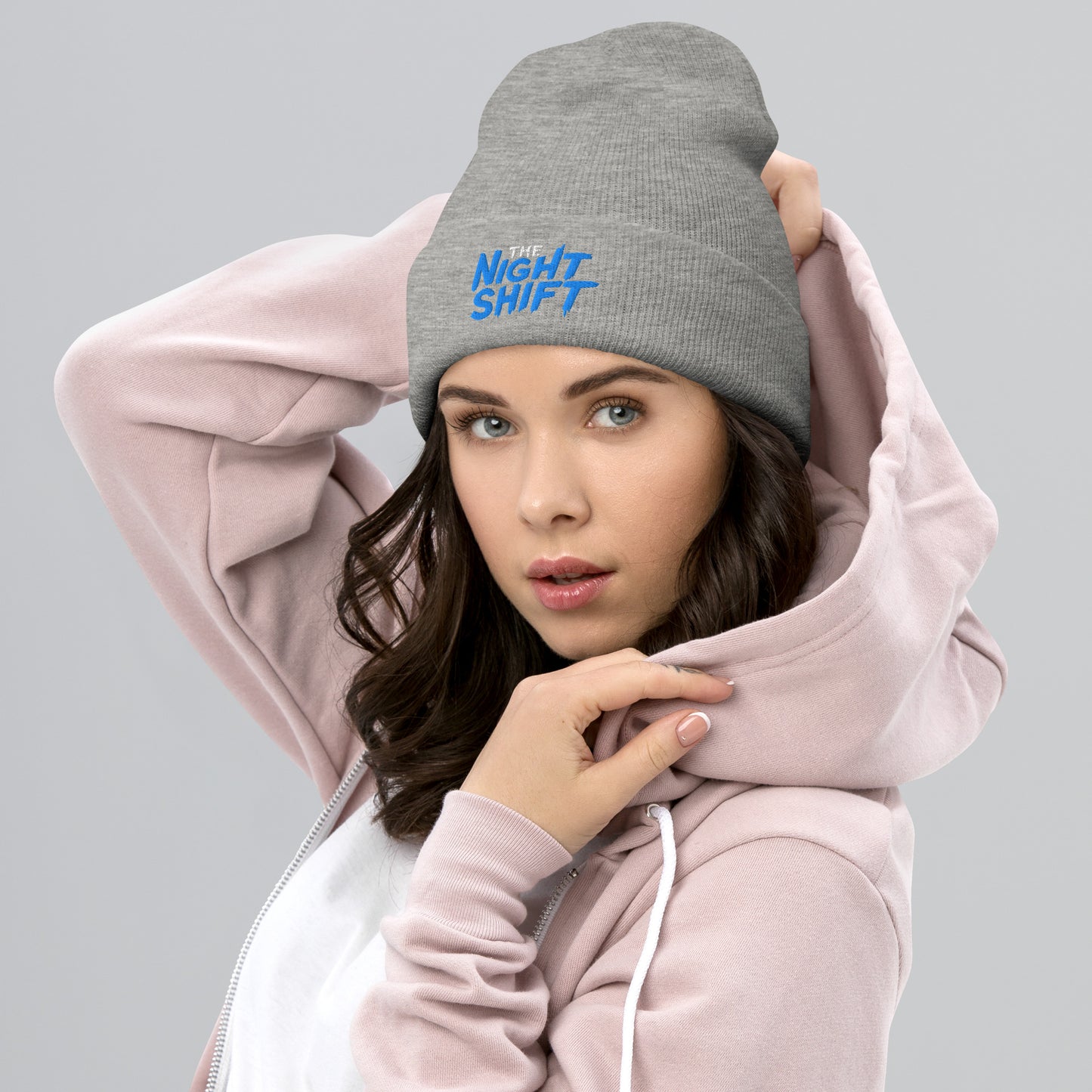 The Night Shift-Embroidered Cuffed Beanie The Night Shift Performance Street Gear by The Night Shift Automotive Apparel