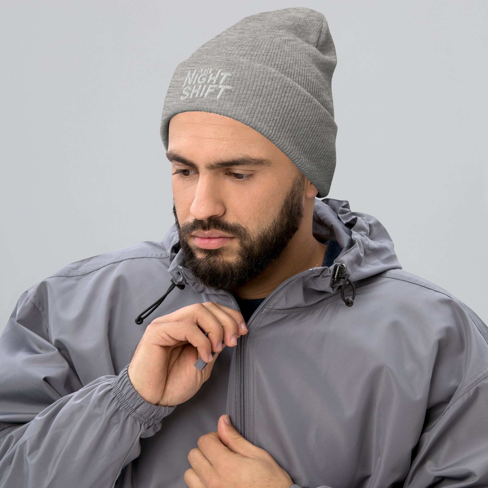 The Night Shift-Embroidered Cuffed Beanie The Night Shift Performance Street Gear by The Night Shift Automotive Apparel
