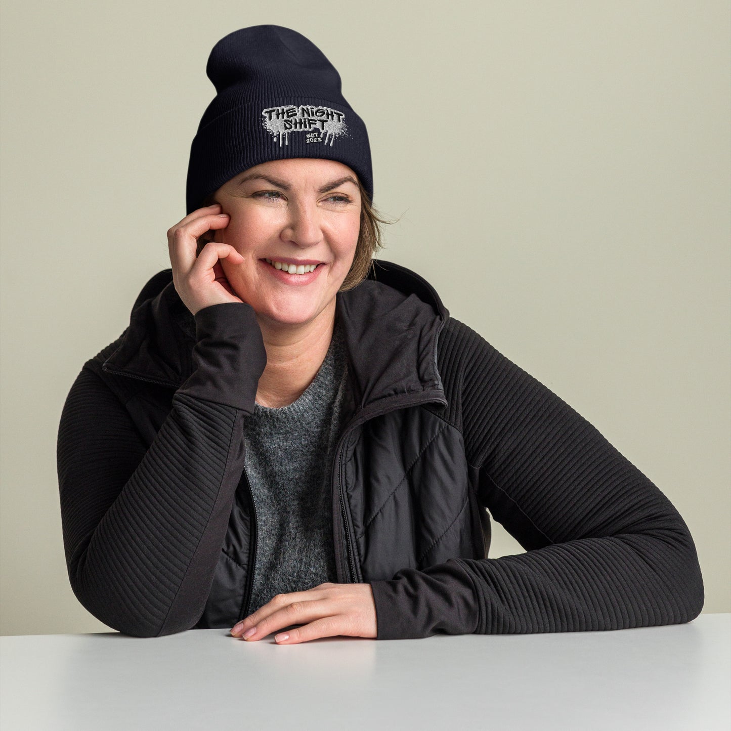 The Night Shift-Embroidered Cuffed Beanie The Night Shift Performance Street Gear by The Night Shift Automotive Apparel