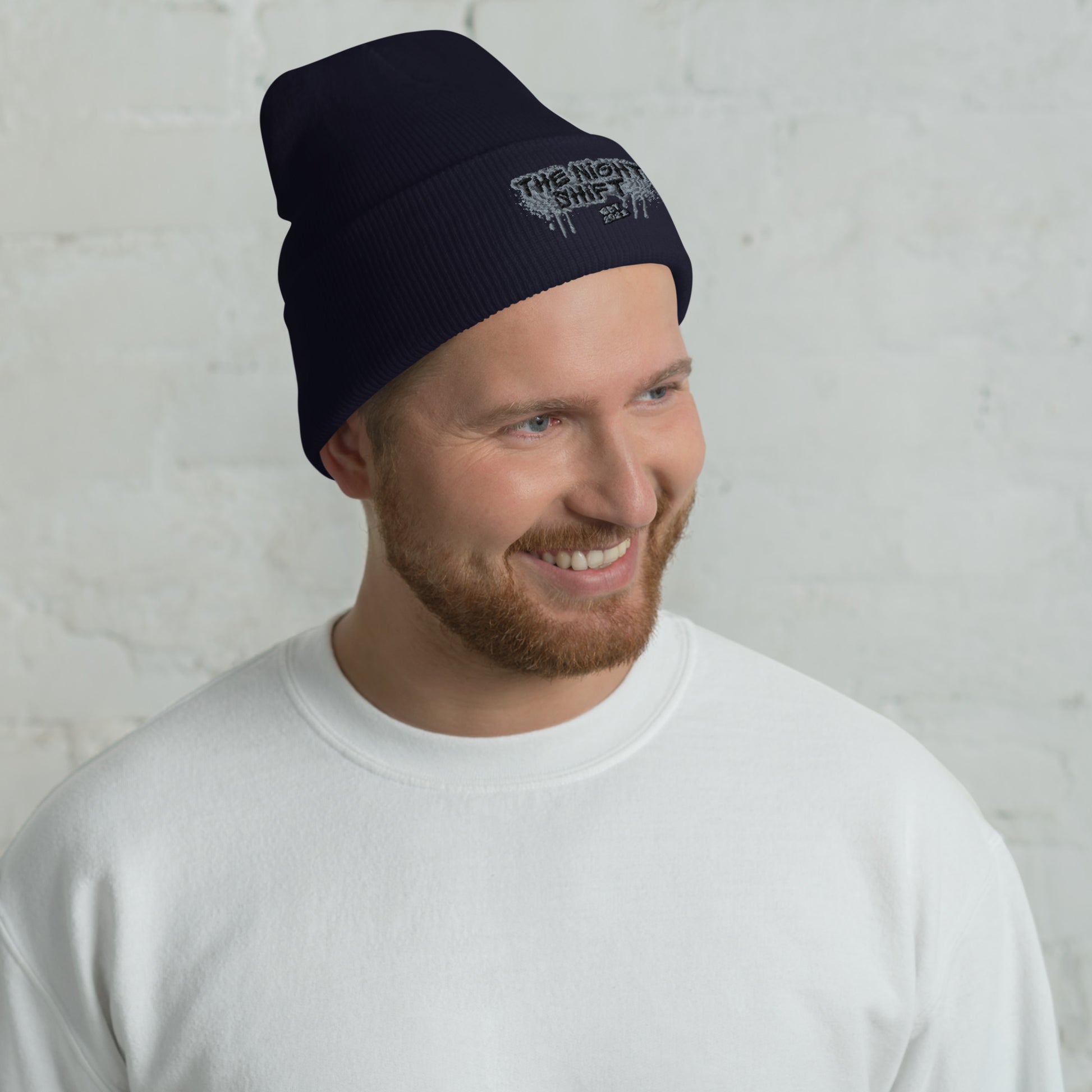 The Night Shift-Embroidered Cuffed Beanie The Night Shift Performance Street Gear by The Night Shift Automotive Apparel