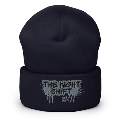 The Night Shift-Embroidered Cuffed Beanie The Night Shift Performance Street Gear by The Night Shift Automotive Apparel