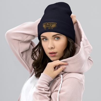 The Night Shift-Embroidered Cuffed Beanie The Night Shift Performance Street Gear by The Night Shift Automotive Apparel