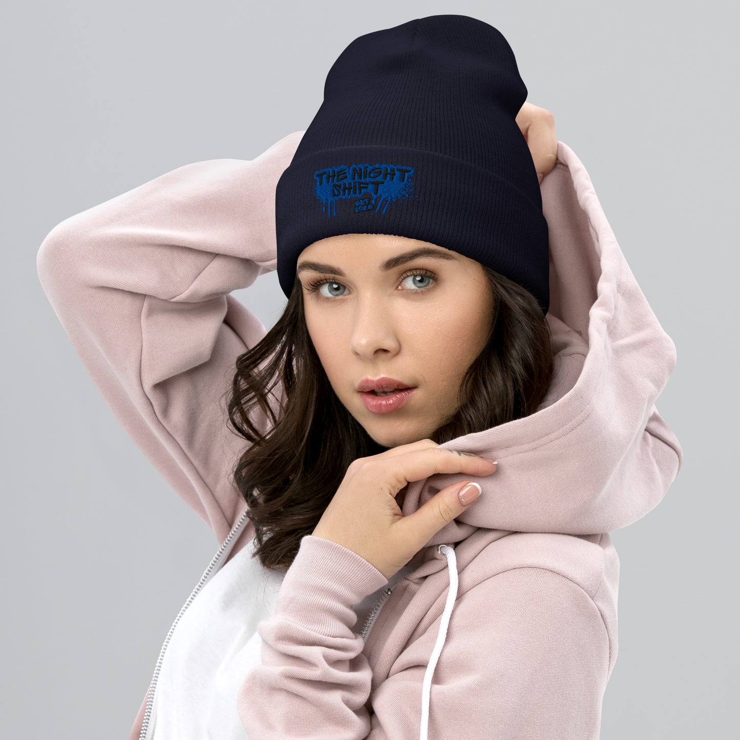 The Night Shift-Embroidered Cuffed Beanie The Night Shift Performance Street Gear by The Night Shift Automotive Apparel