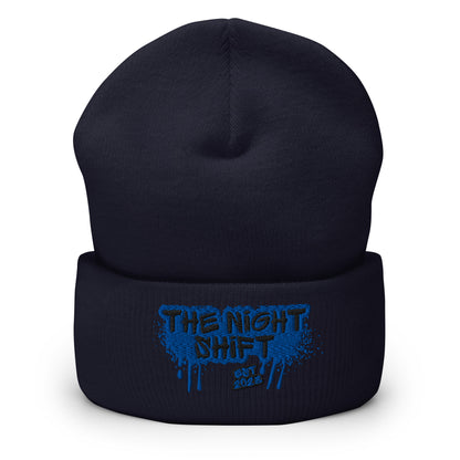The Night Shift-Embroidered Cuffed Beanie The Night Shift Performance Street Gear by The Night Shift Automotive Apparel