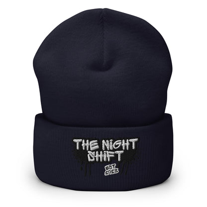 The Night Shift-Embroidered Cuffed Beanie The Night Shift Performance Street Gear by The Night Shift Automotive Apparel