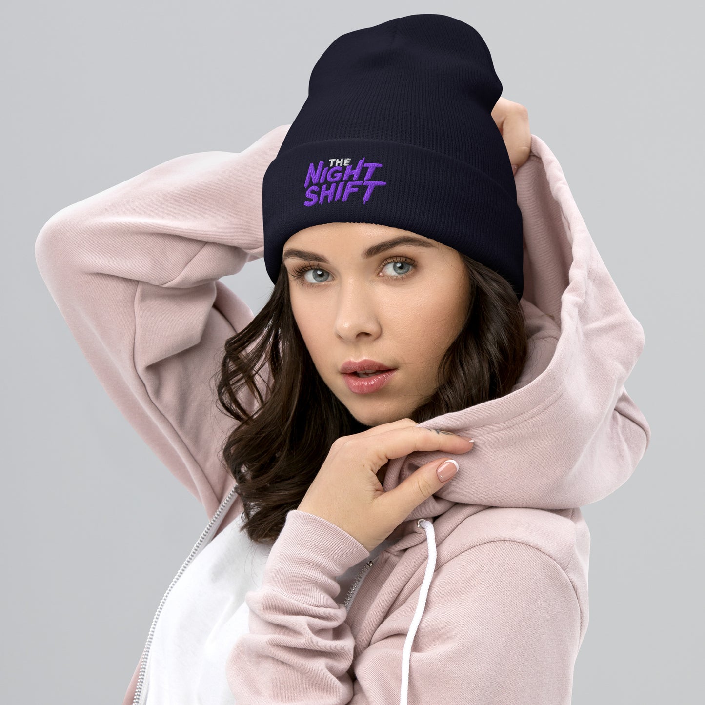 The Night Shift-Embroidered Cuffed Beanie The Night Shift Performance Street Gear by The Night Shift Automotive Apparel