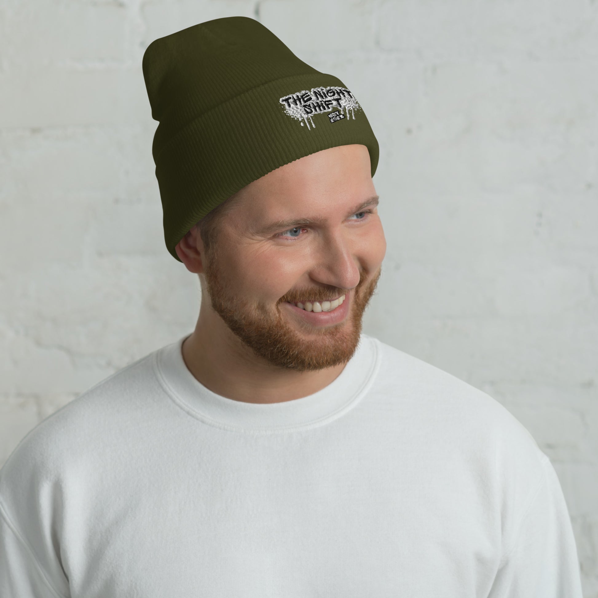 The Night Shift-Embroidered Cuffed Beanie The Night Shift Performance Street Gear by The Night Shift Automotive Apparel