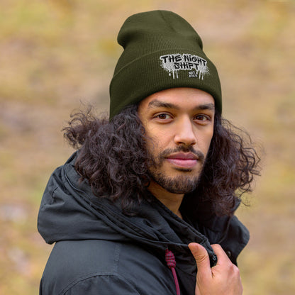 The Night Shift-Embroidered Cuffed Beanie The Night Shift Performance Street Gear by The Night Shift Automotive Apparel