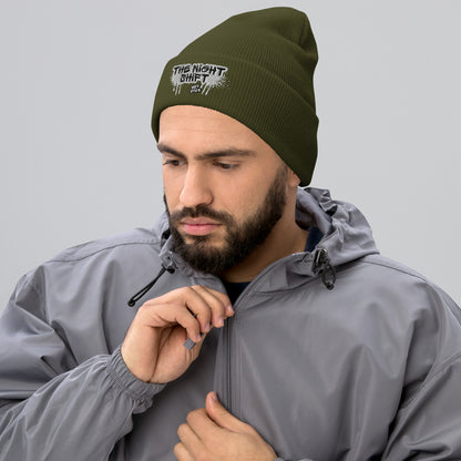 The Night Shift-Embroidered Cuffed Beanie The Night Shift Performance Street Gear by The Night Shift Automotive Apparel