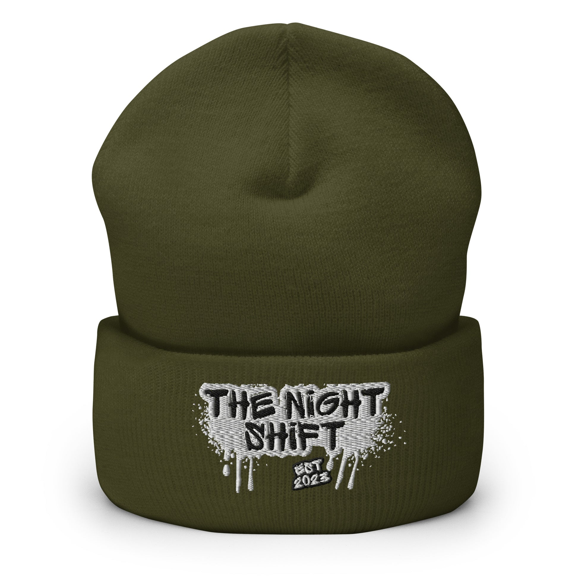 The Night Shift-Embroidered Cuffed Beanie The Night Shift Performance Street Gear by The Night Shift Automotive Apparel