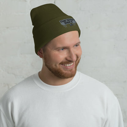 The Night Shift-Embroidered Cuffed Beanie The Night Shift Performance Street Gear by The Night Shift Automotive Apparel