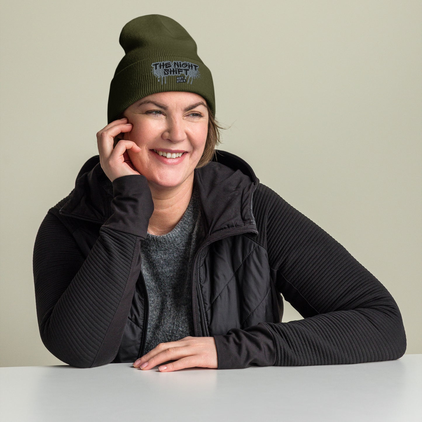 The Night Shift-Embroidered Cuffed Beanie The Night Shift Performance Street Gear by The Night Shift Automotive Apparel