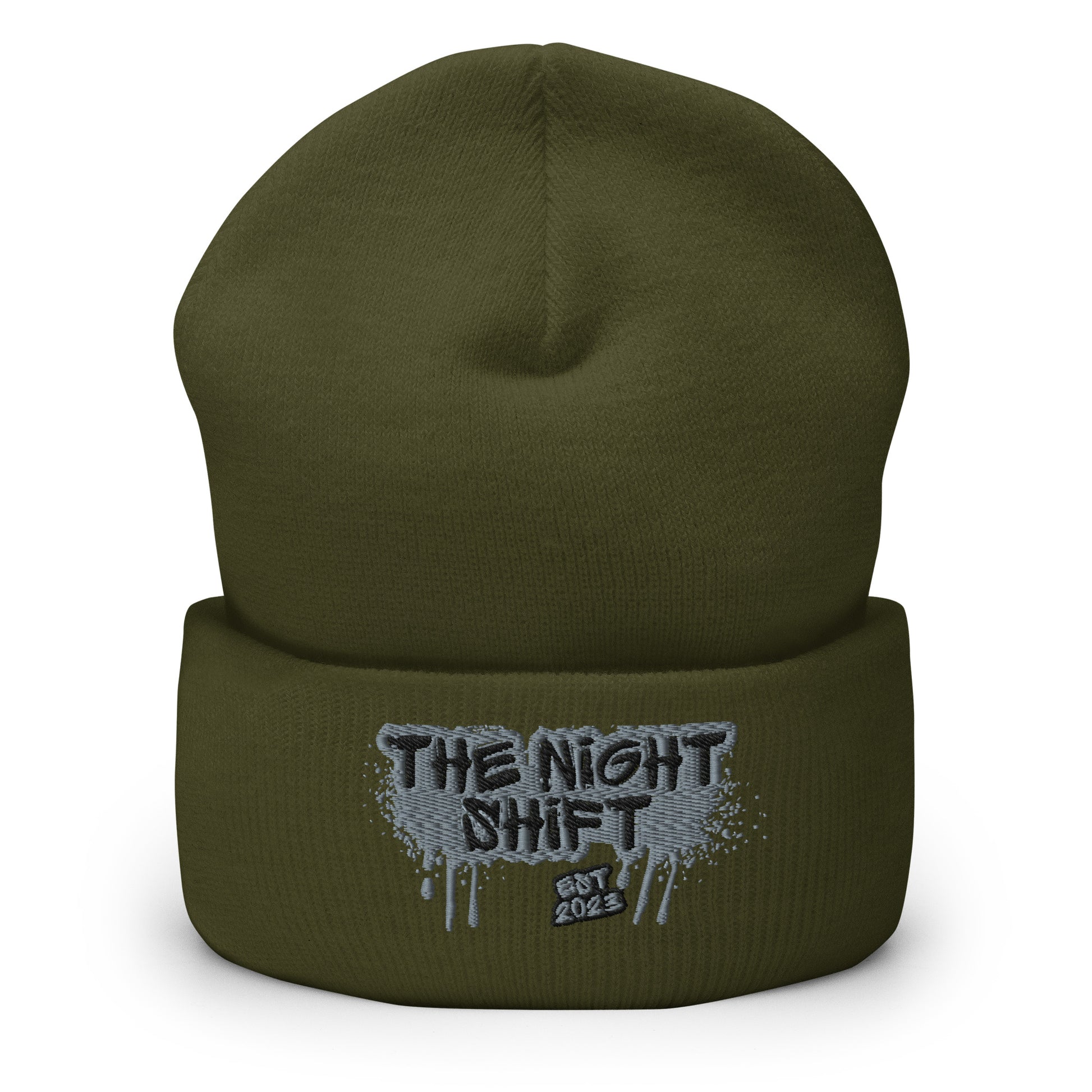The Night Shift-Embroidered Cuffed Beanie The Night Shift Performance Street Gear by The Night Shift Automotive Apparel
