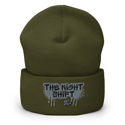 The Night Shift-Embroidered Cuffed Beanie The Night Shift Performance Street Gear by The Night Shift Automotive Apparel