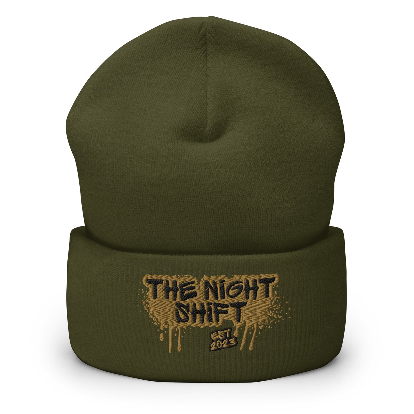 The Night Shift-Embroidered Cuffed Beanie The Night Shift Performance Street Gear by The Night Shift Automotive Apparel