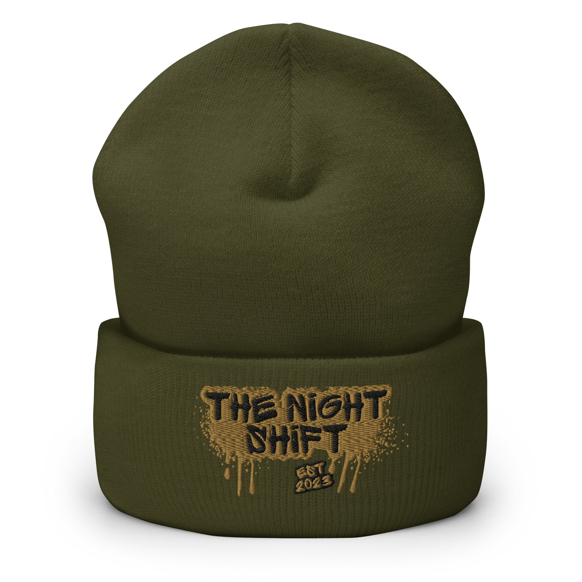 The Night Shift-Embroidered Cuffed Beanie The Night Shift Performance Street Gear by The Night Shift Automotive Apparel